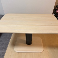 【タンスのゲン】昇降ダイニングテーブル 伸縮  高さ調節 100×60cmの画像