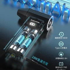 エアダスター⭐️電動 ブロワー 洗車 200000RPM高速回転 ブラシ9枚付きの画像