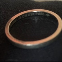 CartierカルティエPT950 6号プラチナリング刻印ありミニマルデザインの画像