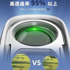 ゴルフ レーザー距離計 1000yd ±0.5yd 高精度 7倍望遠 防水の画像