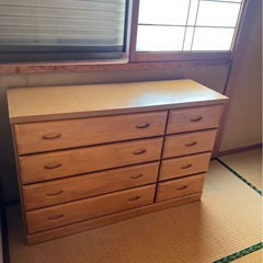 タンス テーブル テレビセットの画像