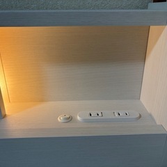 ニトリ　シングルベッド　マットレス・コンセント・ライト・収納付きの画像