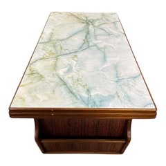 大理石調 ローテーブルの画像