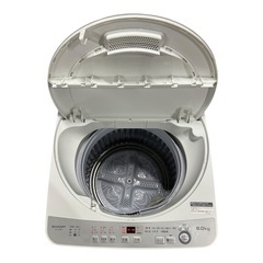 シャープ 洗濯機 ES-GE6B-W 2018年製の画像