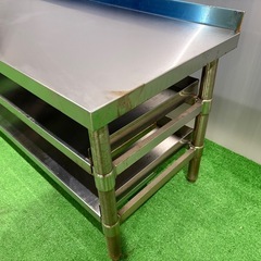 未使用 ステンレス 作業台付き 2段棚　幅1100×奥行500×高さ535 飲食店 キッチンカーの画像