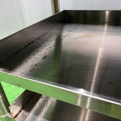 未使用 ステンレス 作業台付き 2段棚　幅1100×奥行500×高さ535 飲食店 キッチンカーの画像