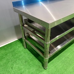 未使用 ステンレス 作業台付き 2段棚　幅1100×奥行500×高さ535 飲食店 キッチンカーの画像