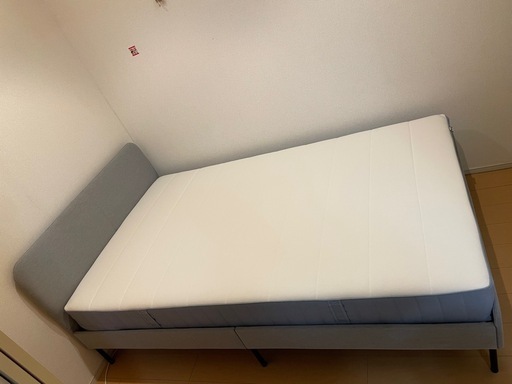 ベットフレーム&マットレス【セミダブル】