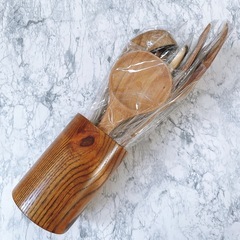 8点セット 木製キッチン用品セット 木製調理器具セット 調理用具セット 木製調理の画像