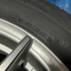 【スタッドレス美品】195/65R15 ブリヂストンタイヤ ブリザックVRX2 社外アルミホイール、及びナット付き HumanLine HS-08 15インチ 4本セット 5穴 6J+45 P.C.D.100 50系までのプリウス 等にの画像