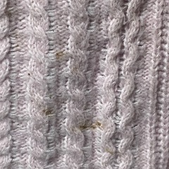 【2点まとめ売り】ユニクロ＆ケーブルニット ピンク系あったかアイテムの画像