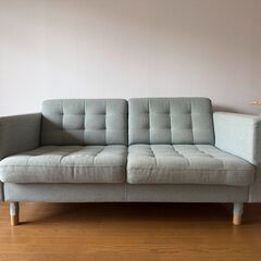 LANDSKRONA ランズクローナ 2人掛けソファ, グンナレド ライトグリーン/ウッドの画像