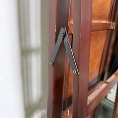 和モダン 木製スタンドミラー 姿見 全身鏡 W35×D40×H165 引き取り歓迎の画像