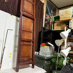 和モダン 木製スタンドミラー 姿見 全身鏡 W35×D40×H165 引き取り歓迎の画像