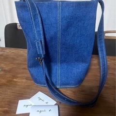アニエス・ベー　ブルーデニム　ショルダーバッグ　VAS08A－01の画像
