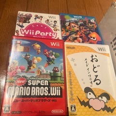wii本体（白）+ソフト4本セットの画像