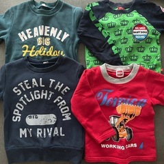 キッズ トレーナー セット売り まとめ売り 男の子 裏起毛 100cm 11着の画像