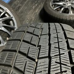【スタッドレス】195/50R16 ヨコハマタイヤ アイスガード6 社外アルミホイール、及びナット付き ホットスタッフ WAREN W05 16インチ 4本セット 4穴 6J+45 P.C.D.100 アクア、カローラフィールダー、ロードスター等にの画像