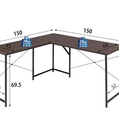 受け取り先決定✅L字デスクの画像