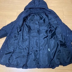 レディース／フード付き ダウンジャケット　ブラック　ユニクロ Mサイズの画像