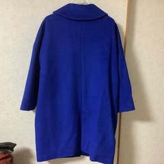 シャンブルドゥシャーム　コート　ミドル丈　ロイヤルブルー　毛　wool ダブルの画像