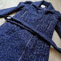 ヒョウ柄 ウールコートの画像