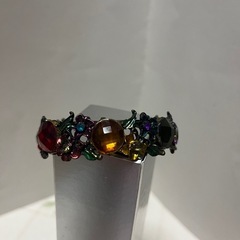 カラフル花柄デザイン　ブレスレット　バングル（新品未使用）の画像