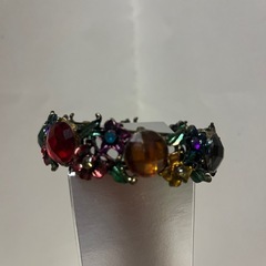 カラフル花柄デザイン　ブレスレット　バングル（新品未使用）の画像