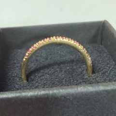 K18 スタージュエリー　ルビー　ハーフエタニティ　リング　指輪の画像