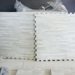 ジョイントマット　大判59cm　20枚　抗菌防臭　白　木目調②の画像