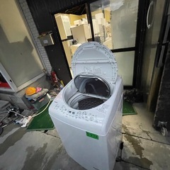 NO B678🌈福岡市内配送設置無料✨🌈AW-9V6-N 縦型洗濯乾燥機 ZABOON（ザブーン） サテンゴールド [洗濯9.0kg /乾燥4.5kg /ヒーター乾燥(排気タイプ) /上開きの画像