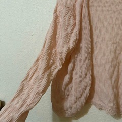 ピンク シアー カーディガンの画像