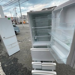 NO B676🌈福岡市内配送設置無料✨🌈GR-J43GXV-ZW 冷蔵庫 クリアシェルホワイト [410L /5ドア /右開きタイプ] の画像