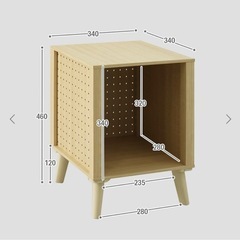 【美品】サイドテーブル　収納ボックス　韓国インテリア　の画像