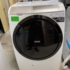 NO B679🌈福岡市内配送設置無料✨🌈ドラム式洗濯乾燥機 BD-SV110GL-W [洗濯11.0kg /乾燥6.0kg /ヒーター乾燥(水冷・除湿タイプ) /左開き] 2022ねn2022年の画像
