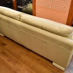 ●近郊格安配送(^^♪●IDC　大塚家具　30万！　本皮　3人掛けソファ　中古品●相模原　横浜　神奈川●本皮　レザーソファ●の画像