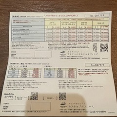 ゴルフ優待券の画像