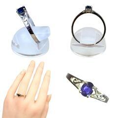 リング・指輪 シルバー   サファイア K14 11.5号の画像