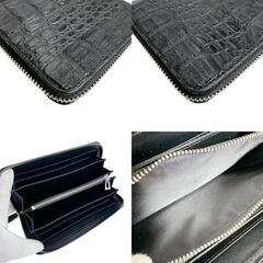 カイマン  長財布 ブラック  CAIMAN  ラウンドファスナーの画像
