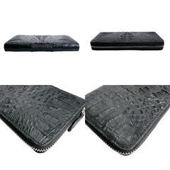 カイマン  長財布 ブラック  CAIMAN  ラウンドファスナーの画像