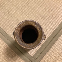 備前焼　花瓶の画像