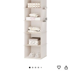 吊り下げ収納 クローゼット 5段の画像