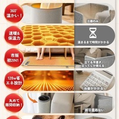 【新品】パネルヒーター 平置き両用 ケーブルカバー付き 足元ヒーター 遠赤外線 速暖の画像