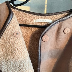 CPCM ブラウン ムートンコート オーバーサイズの画像