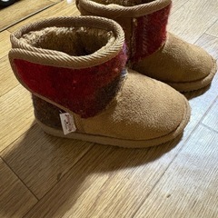 ハリスツイード　ムートンブーツ15cmの画像