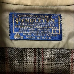 【T00023】PENDLETON（ペンドルトン）チェックシャツ　L　70s　 USA製　ウール100%の画像
