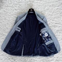 【ザラ】スーツ グレー コットンリネン混 上50下42の画像