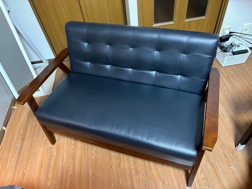不二貿易　2人掛けソファー　合皮