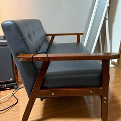 不二貿易　2人掛けソファー　合皮の画像