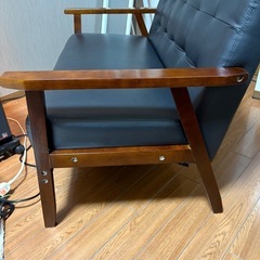 不二貿易　2人掛けソファー　合皮の画像